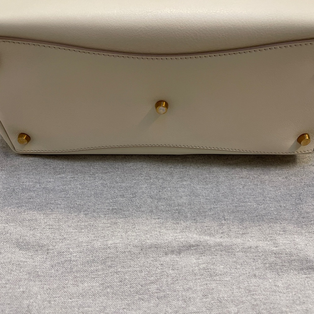 Meltier Cream Leather Satchel with Braided Top Handles - Picture 6 of 16
